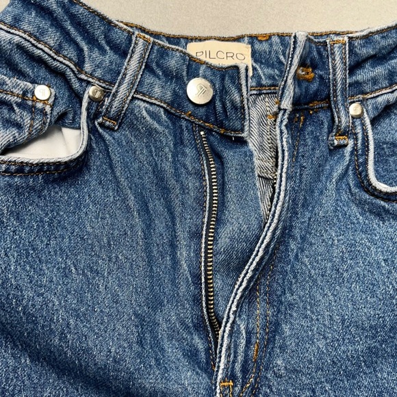 Anthropologie PILCRO Austyn High  Rise Cuffed Wide Leg Jeans Women 26 Relaxed - Picture 3 of 11